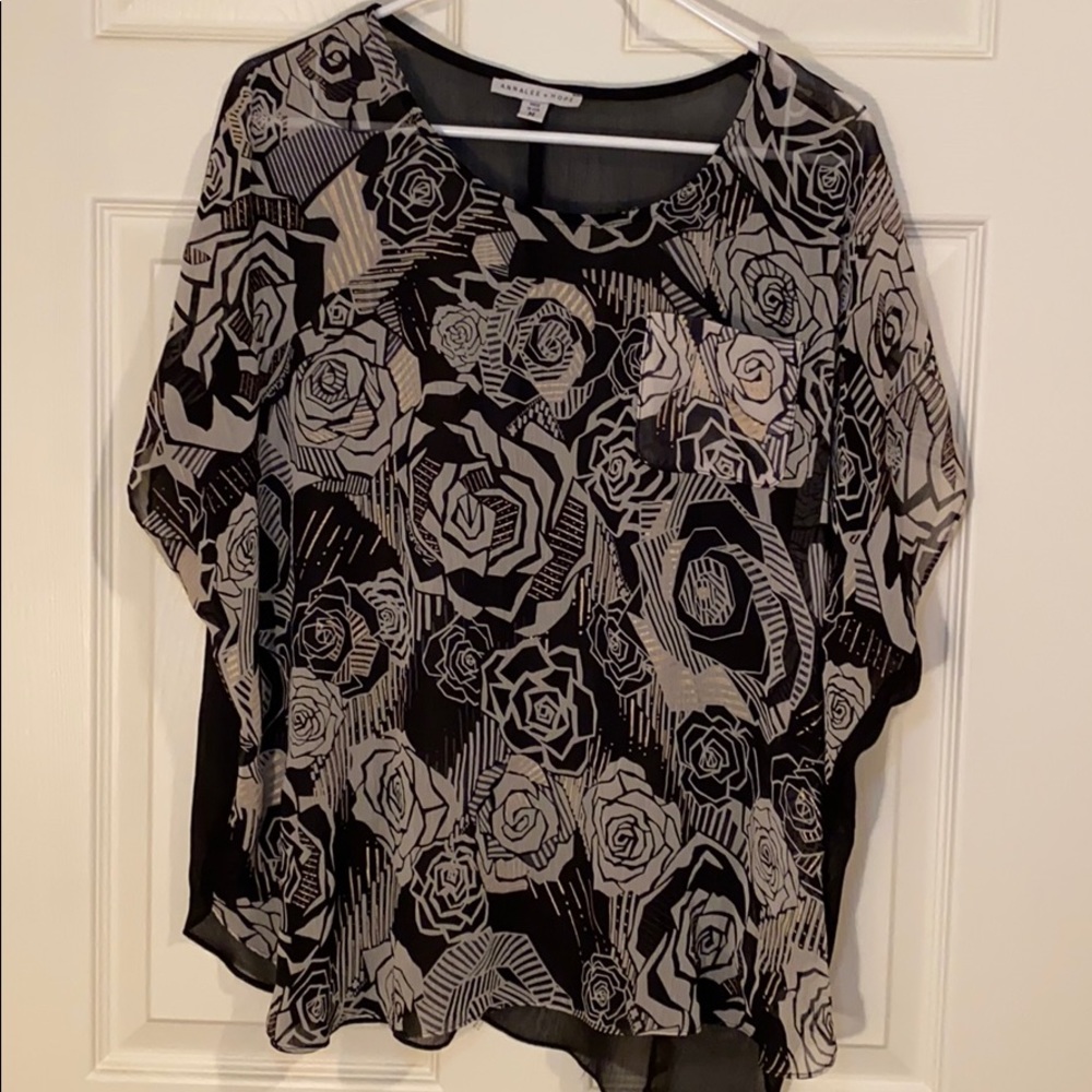 Black and Gold Sheer Blouse